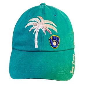 Milwaukee Brewers Spring training hat baseball cap 47 Brand teal Buckle …